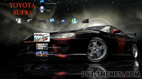 7 HD Toyota Supra Backgrounds with custom icons that were found in the 