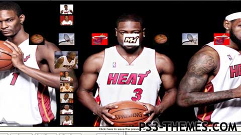  Miami Heat Players on Ps3 Themes    Miami Heat 2011 2012 Roster Theme